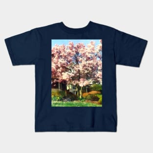 Spring - Magnolia Near Green House Kids T-Shirt